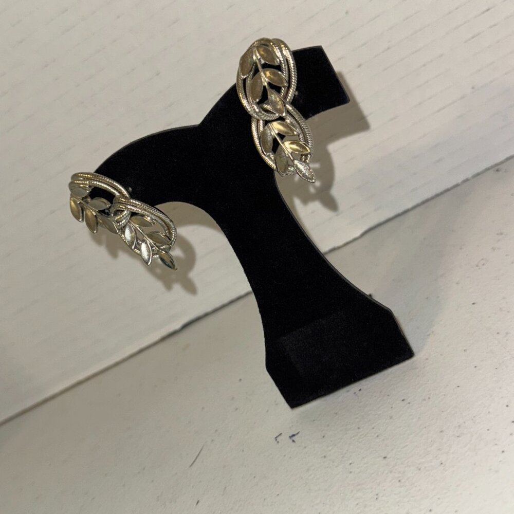 Vintage Coro Leaf Clip Earrings